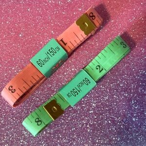 Set of two 60 inchTape Measures - Pink & Mint